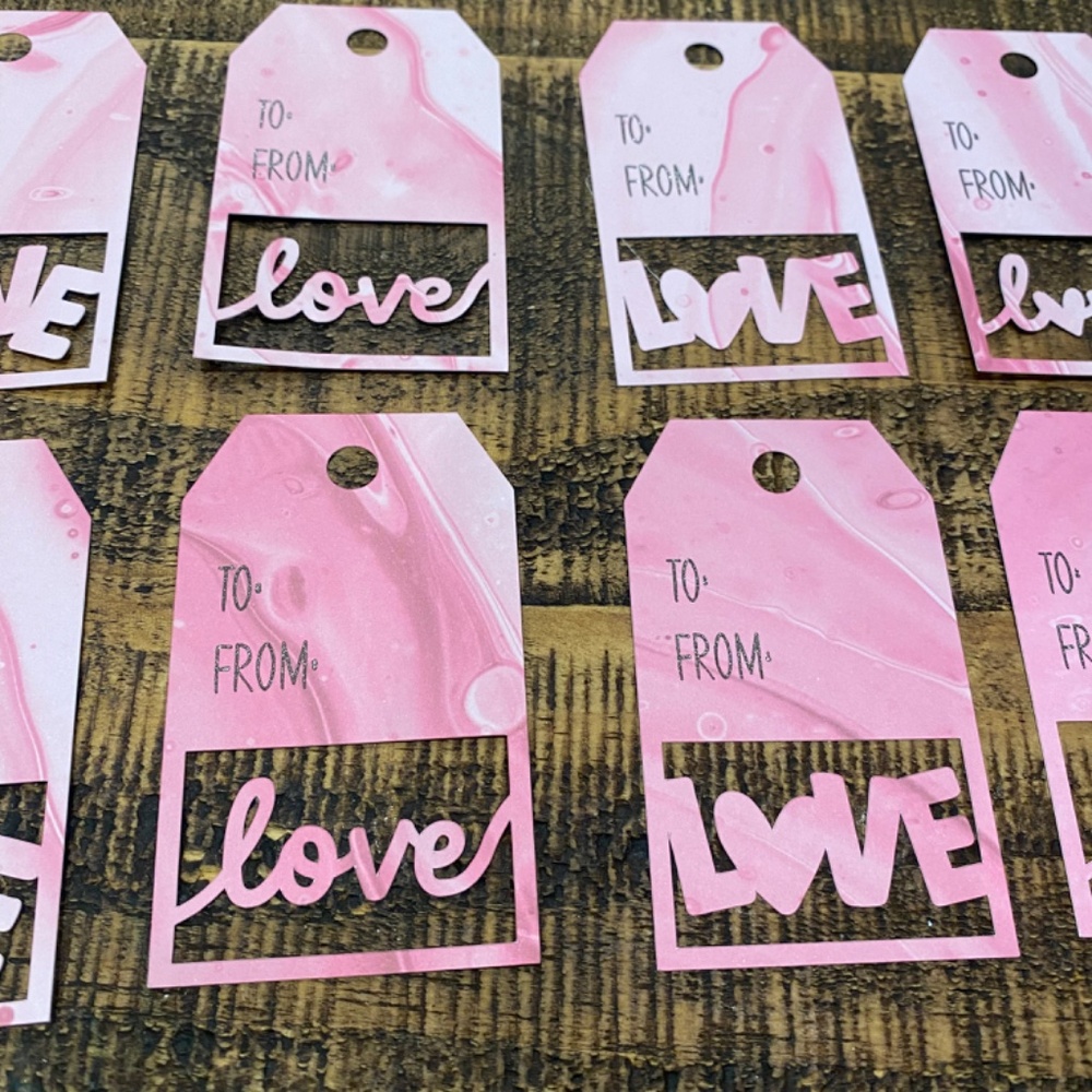 Valentine Gift Tags Set of 16/Hearts Love XOXO Gift Tags - Picture 4 of 7